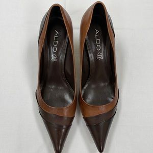 Brown Aldo heels sz 38